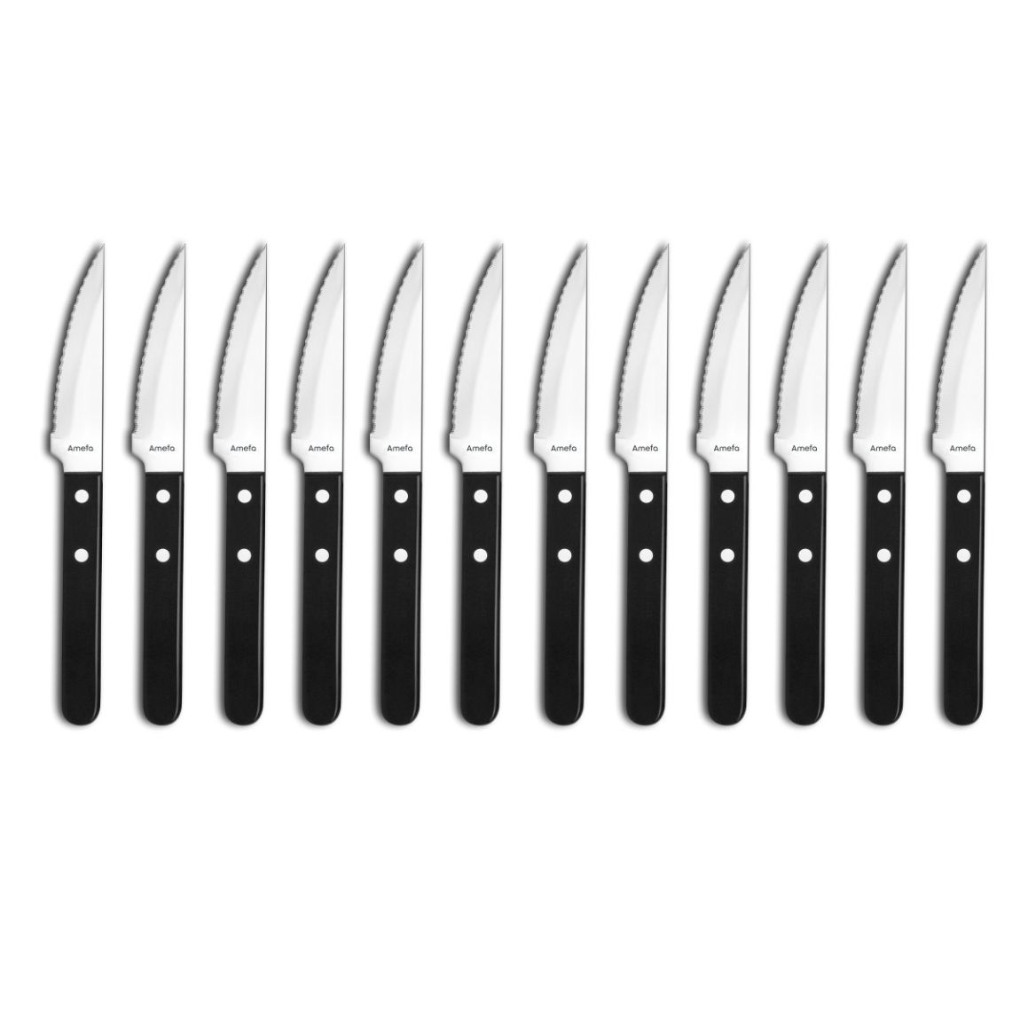 Steak Pizza Jumbo Noir - Set de 12 couteaux steak main product photo
