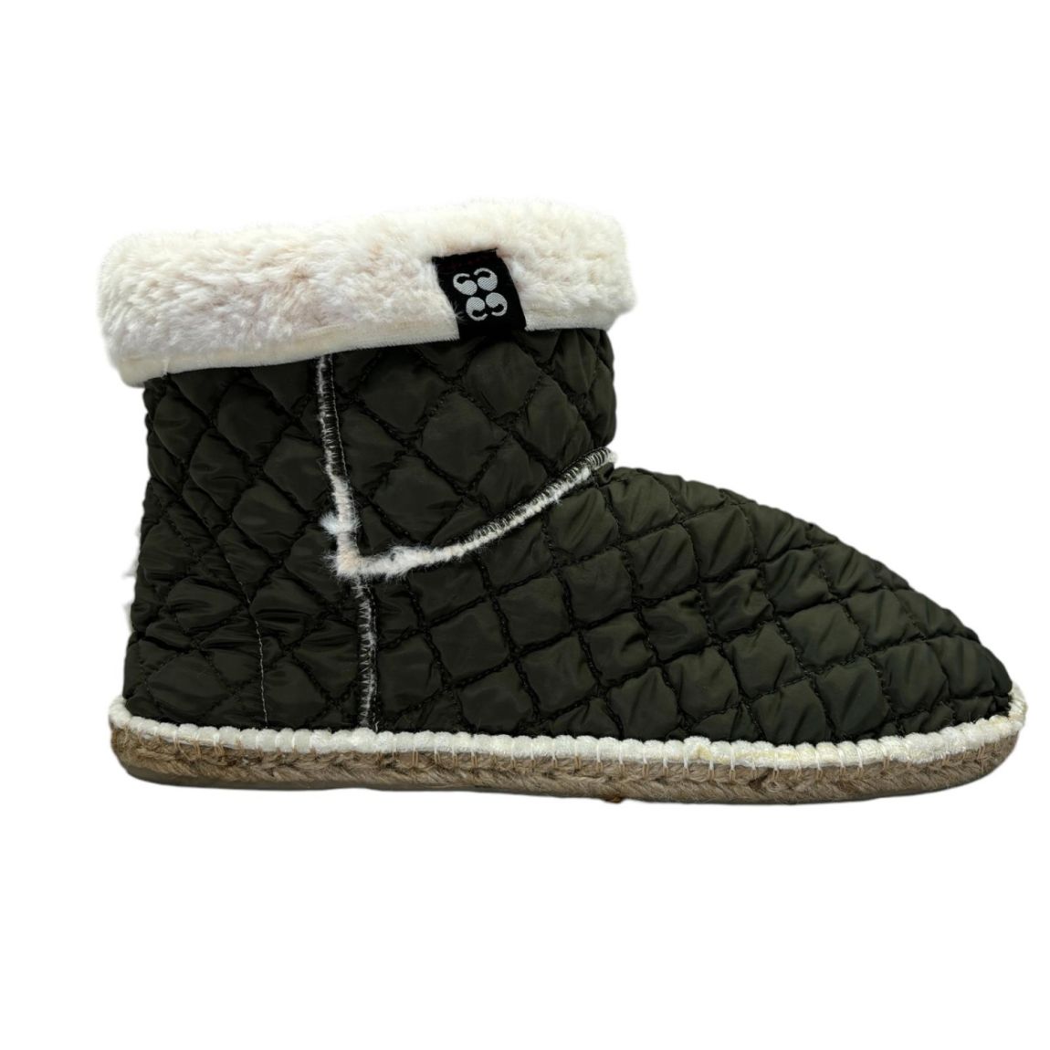 Espadrilles-chaussons Fourrées Matelassées Kaki Forme Bottines main product photo