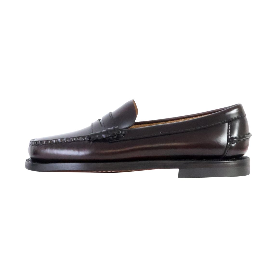 Moccassin Cuir Sebago Classic Dan Woman Marron Burgundy main product photo