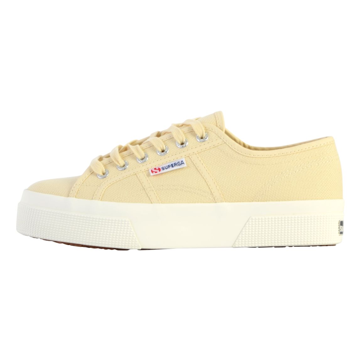 Basket Basse à Lacets Superga Platform Beige Claire main product photo