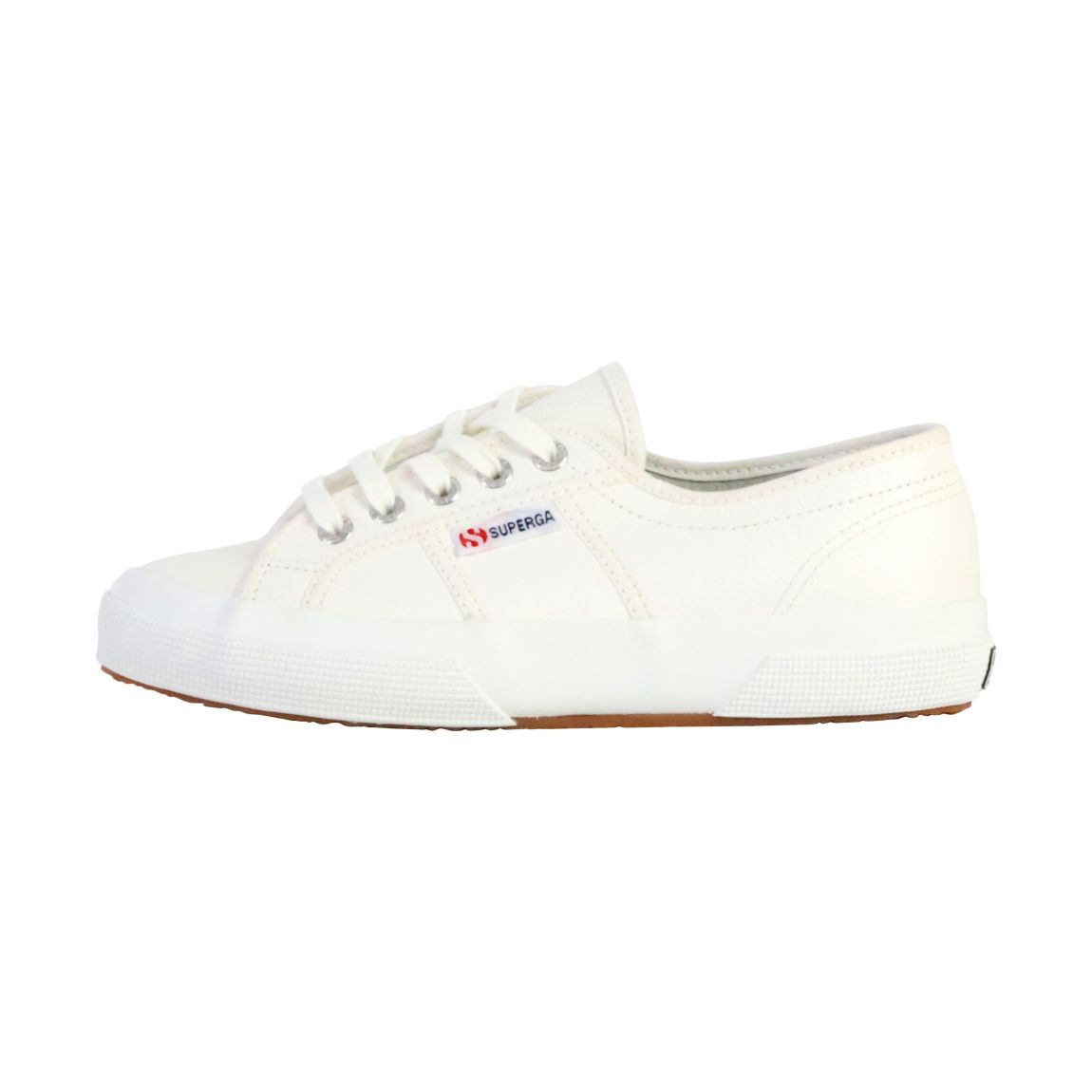 Basket Cuir Superga 2750 Tumbled Leather Blanc main product photo