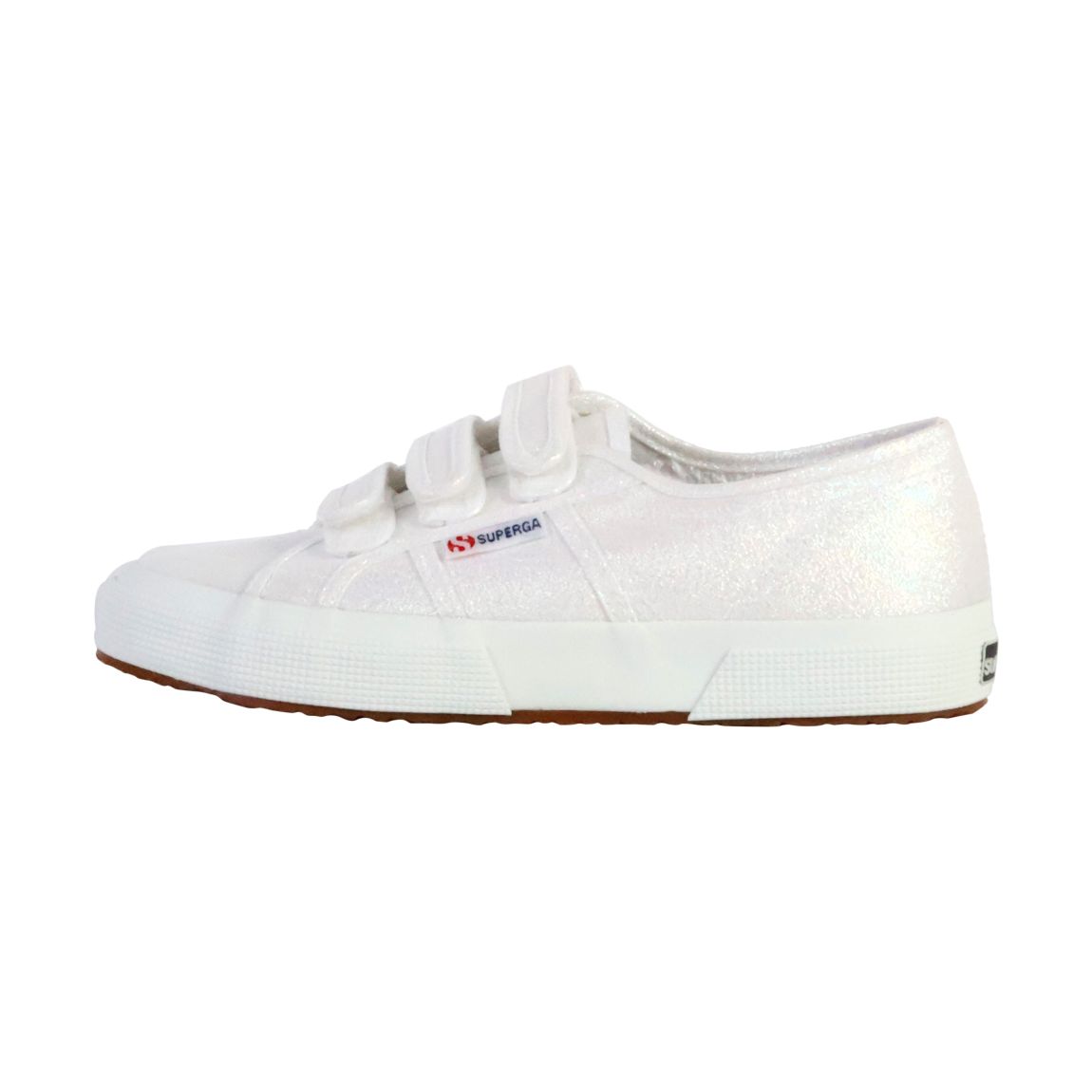 Basket Basse à Scratch Superga Straps Lame Iridescent main product photo