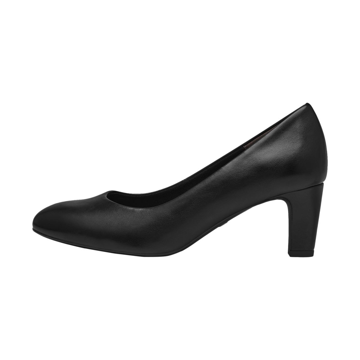 Ballerine à Talon Cuir Noir main product photo