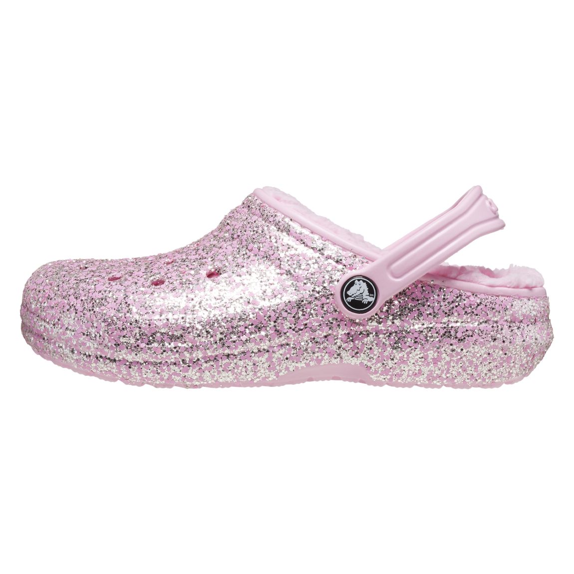 Sabot à Enfiler Enfant Classic Lined Glitter Flamingo Rose main product photo