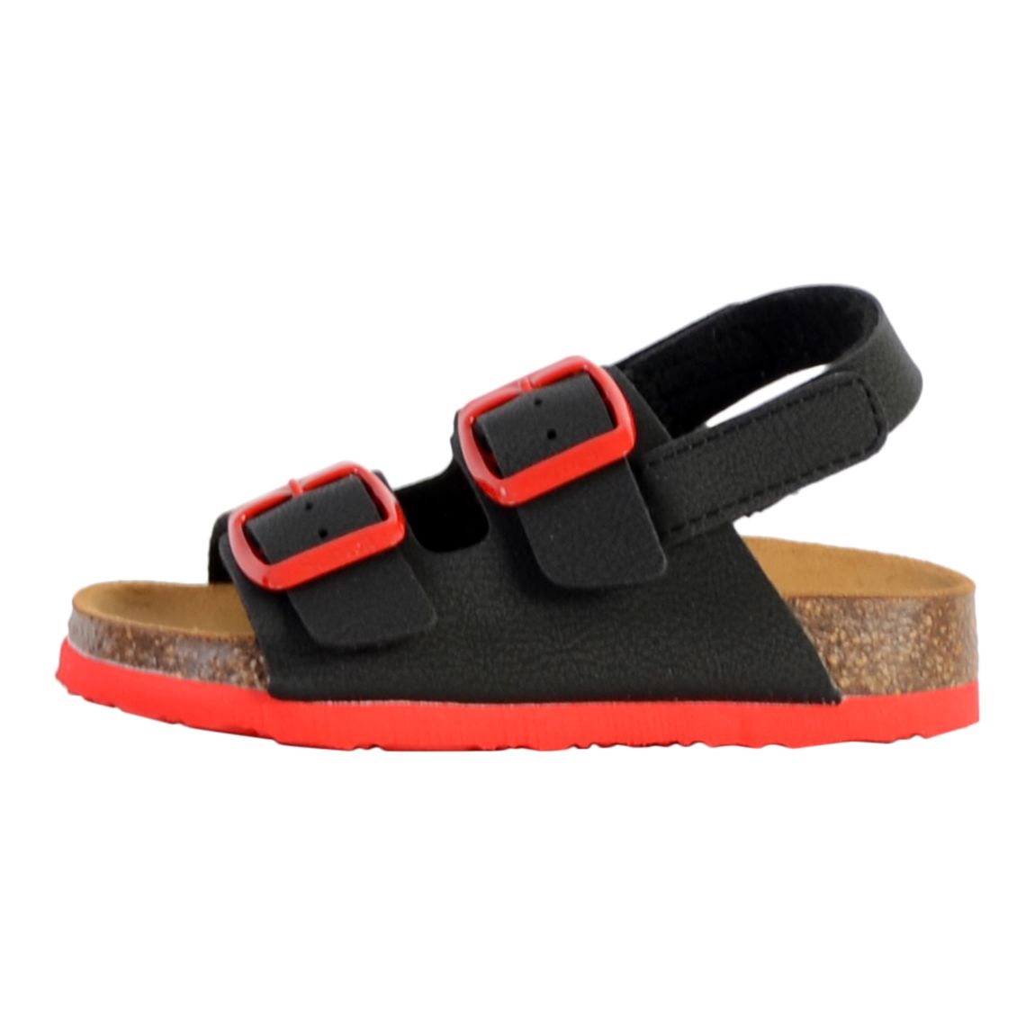 Mules Cuir Enfant Turtle Noir/Rouge main product photo