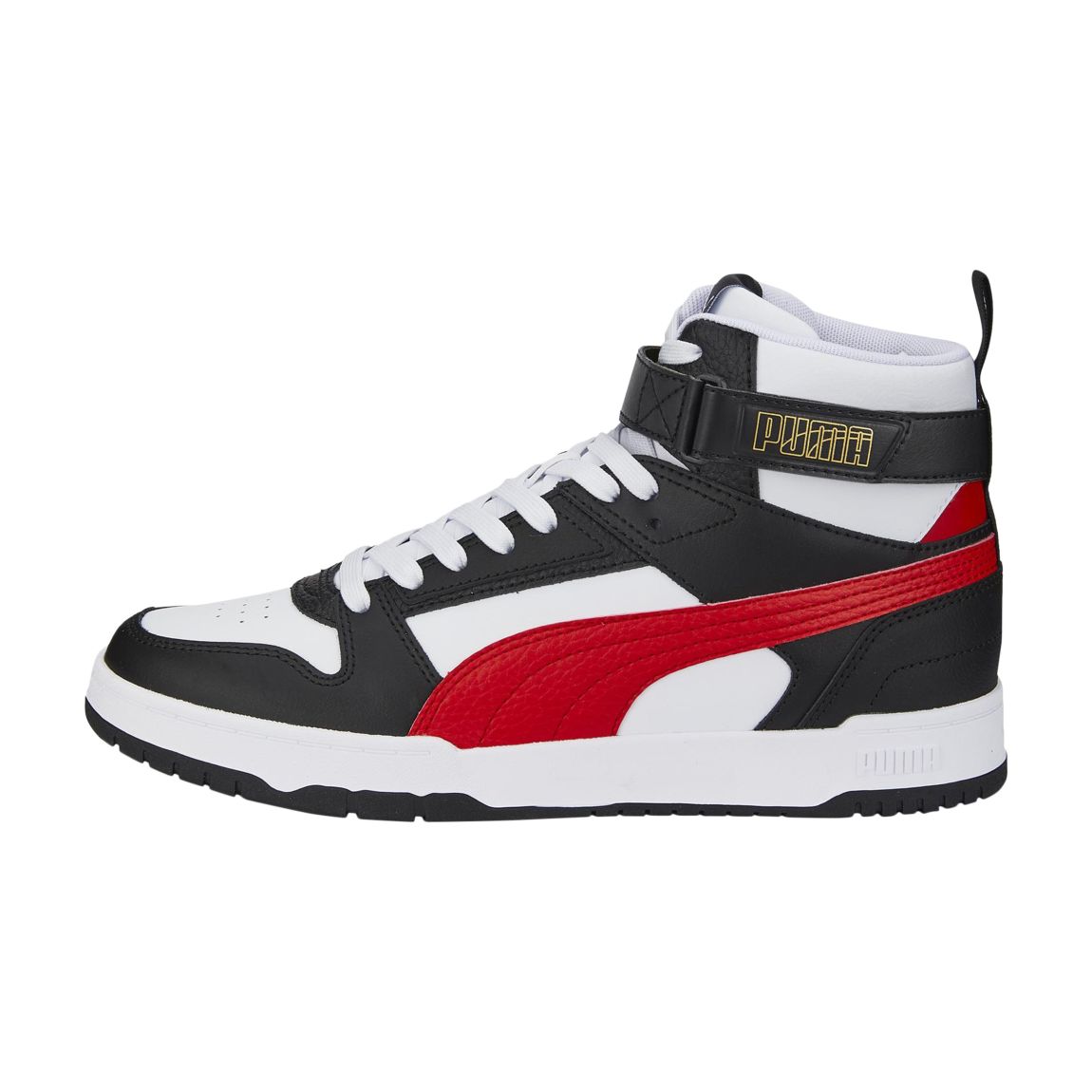 Basket Montante Cuir RBD Game Puma Blanc Rouge Noir Or main product photo