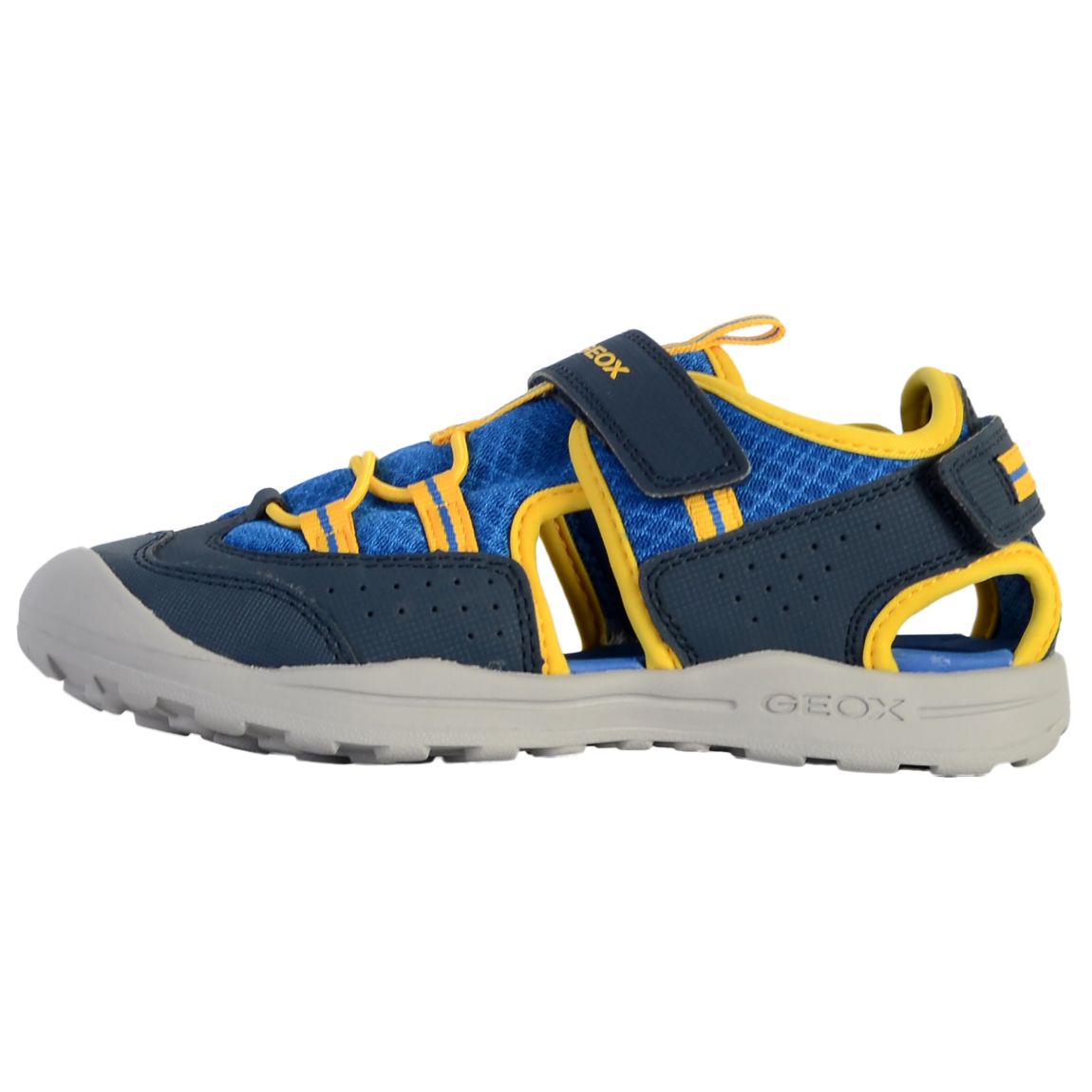Sandale à scratch enfant Vaniett Bleu/Jaune main product photo