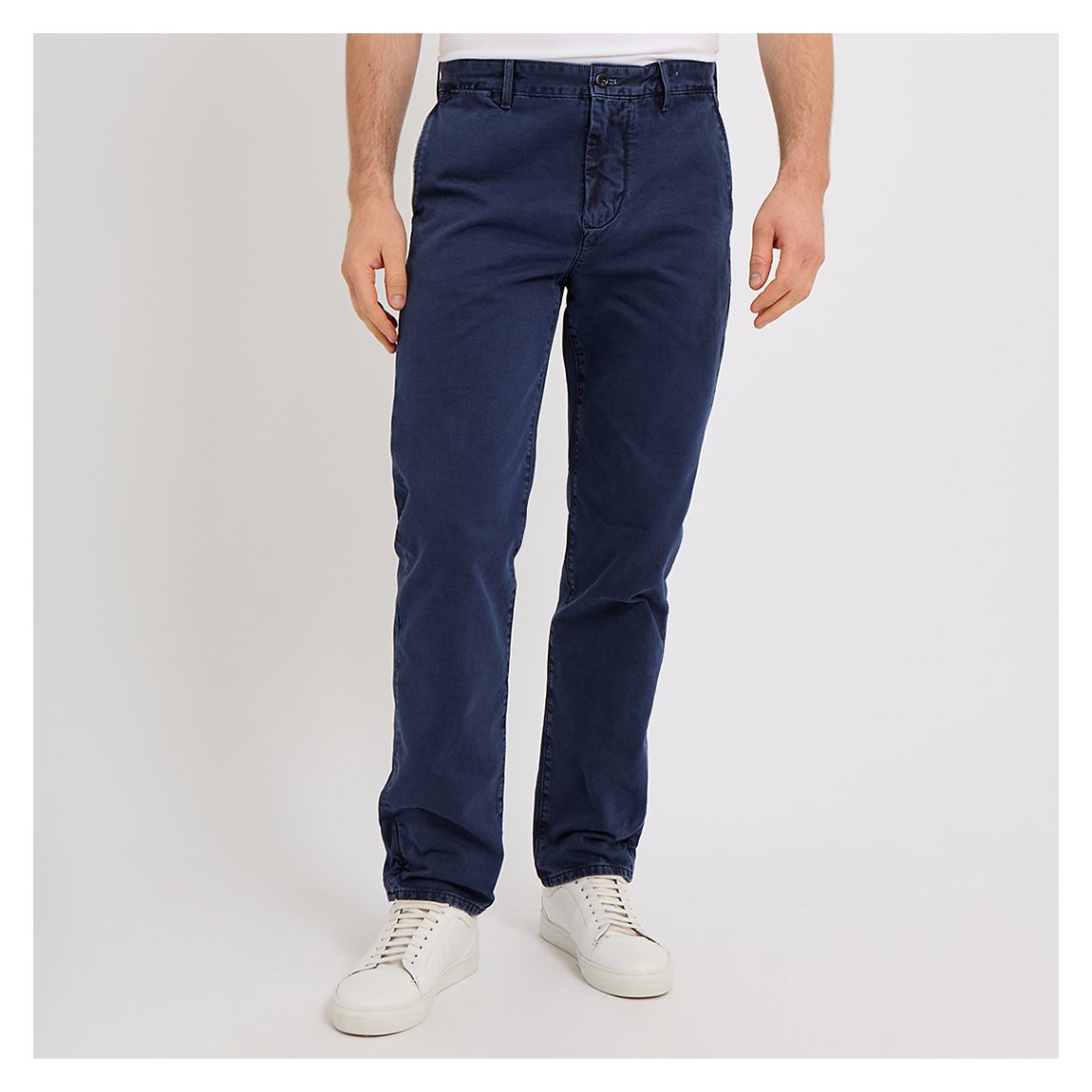 Chino En Coton Sergé Régulier Marine main product photo