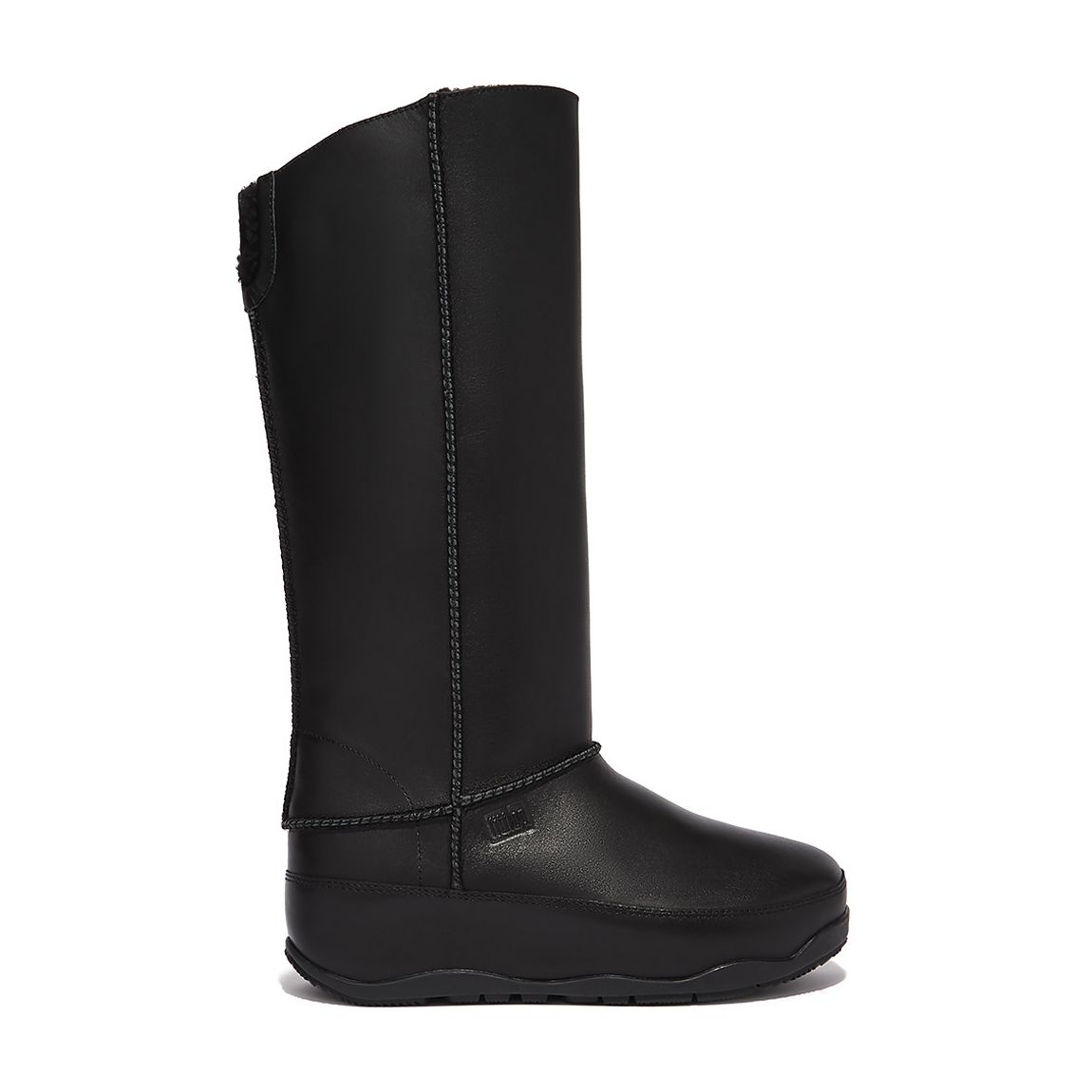 Mukluk noir Botte en cuir de shearling main product photo