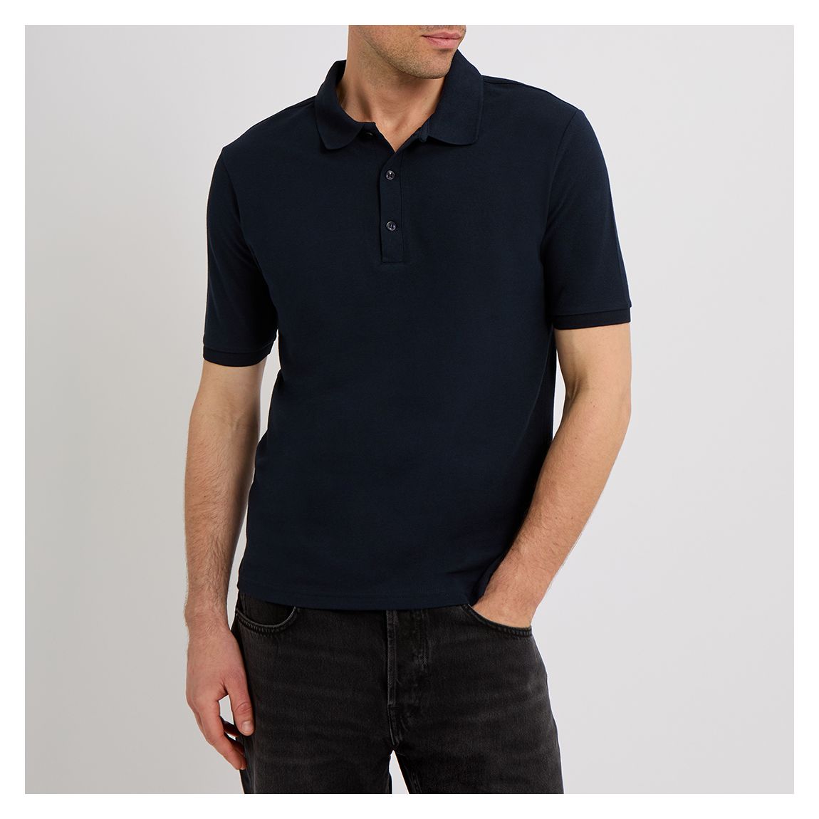Polo En Coton Piqué Ancrum Marine main product photo