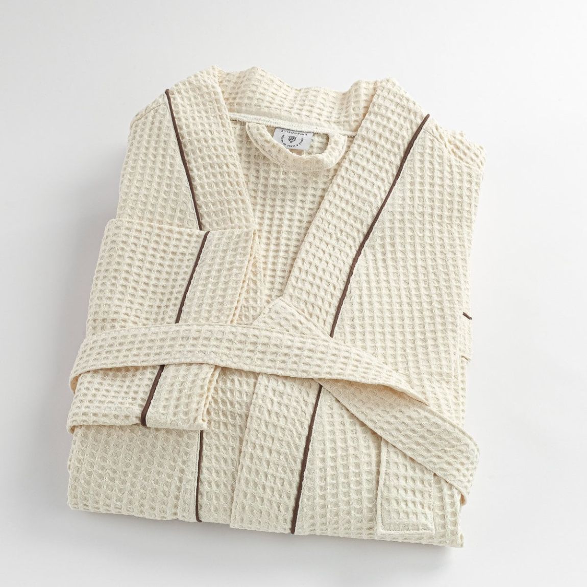 Peignoir mixte coton 57 fils nid d'abeille KIMONO main product photo