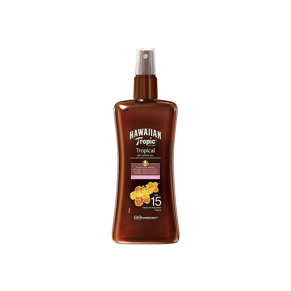 Huile Sèche Spray Protectrice SPF 15 - Coconut & Guava main product photo