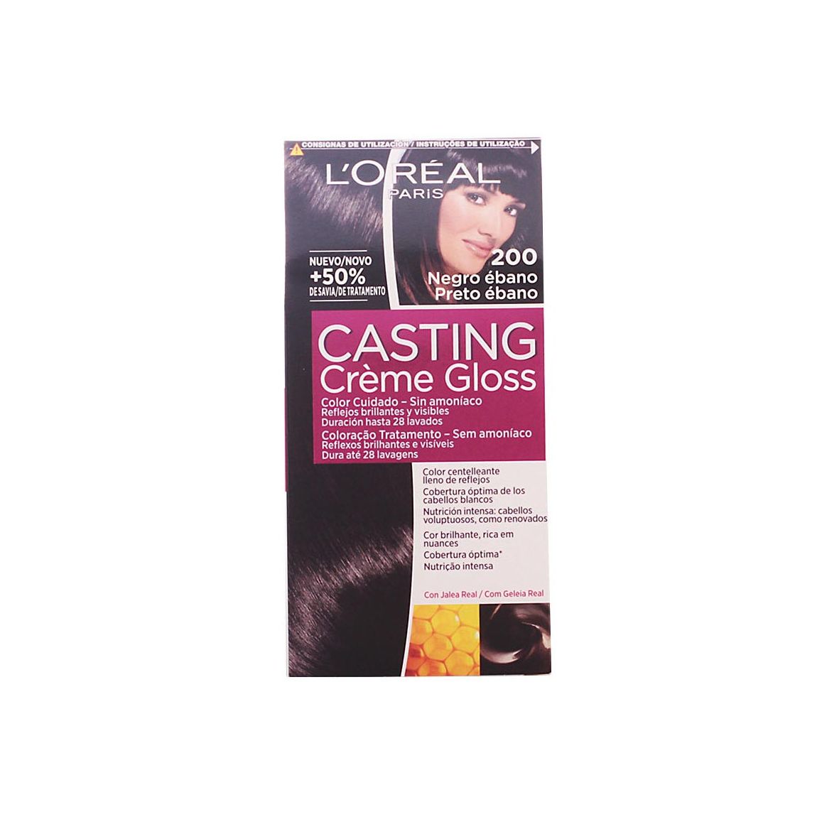 Coloration Permanente Casting Creme Gloss - 200 Noir Ebène main product photo