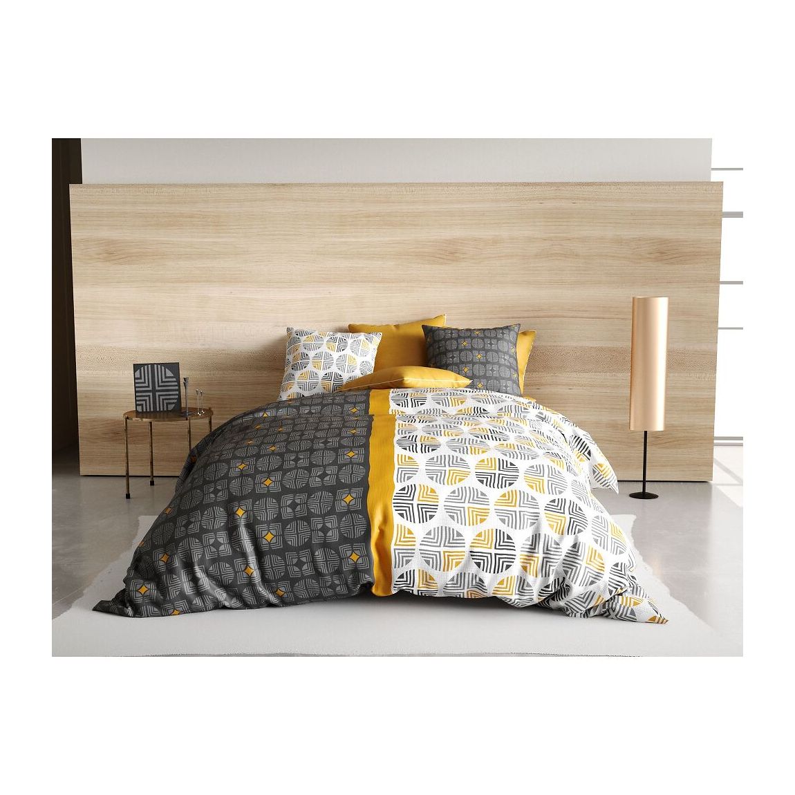 Parure Housse De Couette Arturo 100% Coton Imprimée main product photo