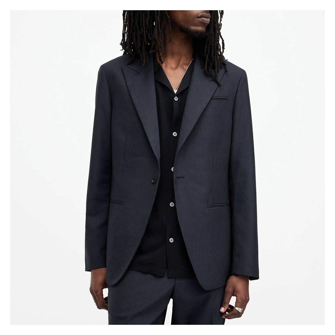Blazer À Rayures Bleu Foncé Howling main product photo