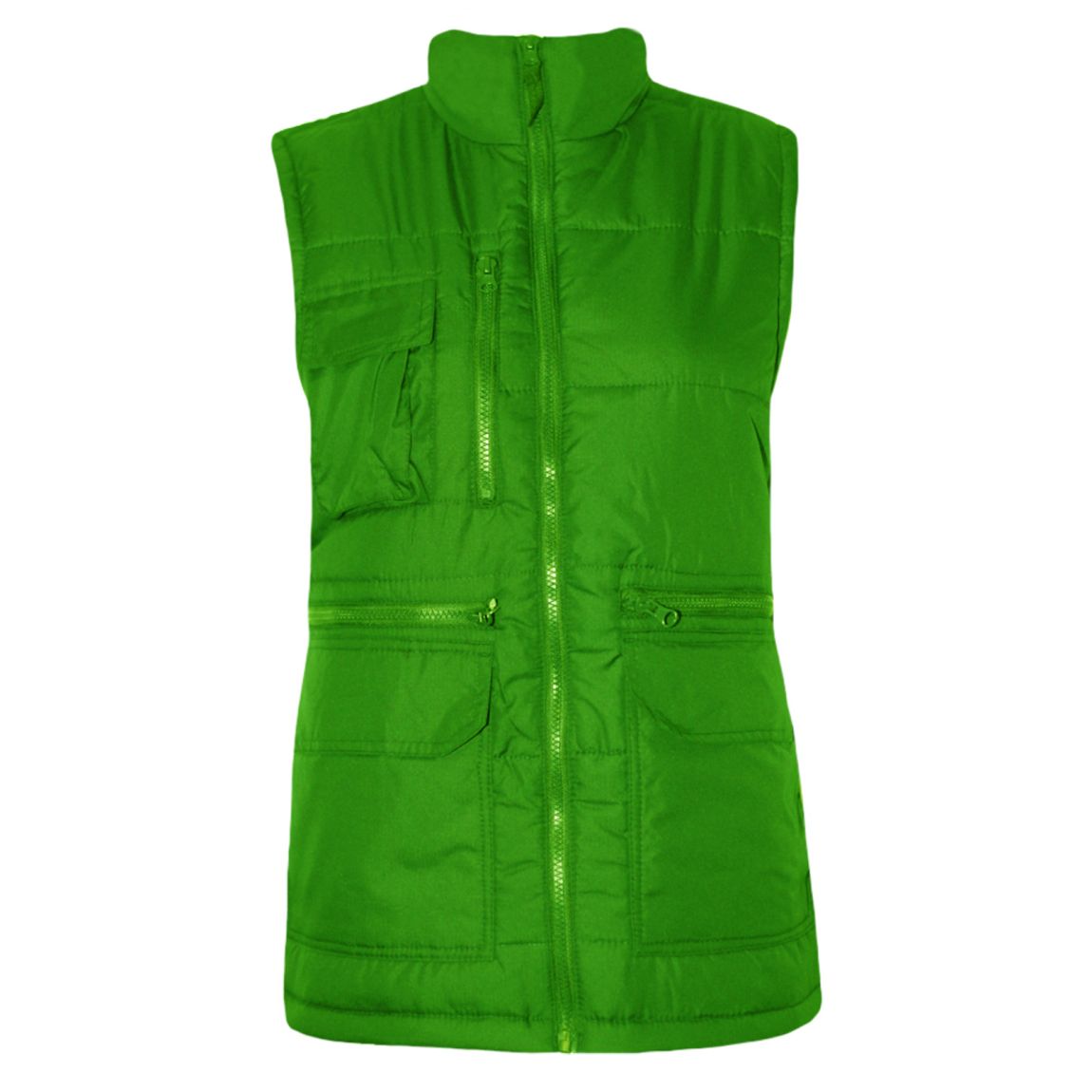 Veste Rembourrée Sans Manches Vert Bouteille main product photo