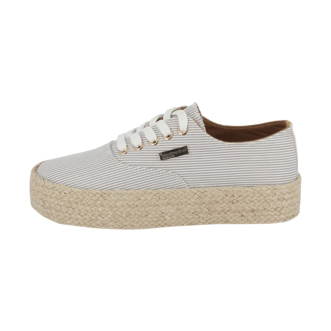 Basket à Lacets Cosmic Print Beige Rayures-Fines main product photo
