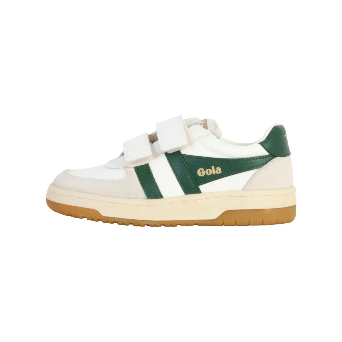 Basket Cuir Enfant Hawk Strap Blanc-Vert sombre main product photo