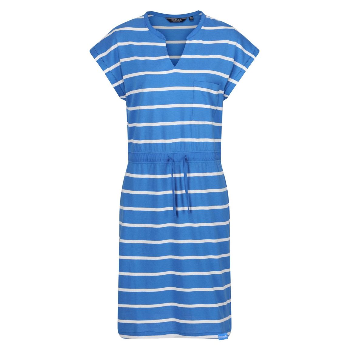Robe Mi-longue BAYLETTA Bleu Vif / Blanc main product photo