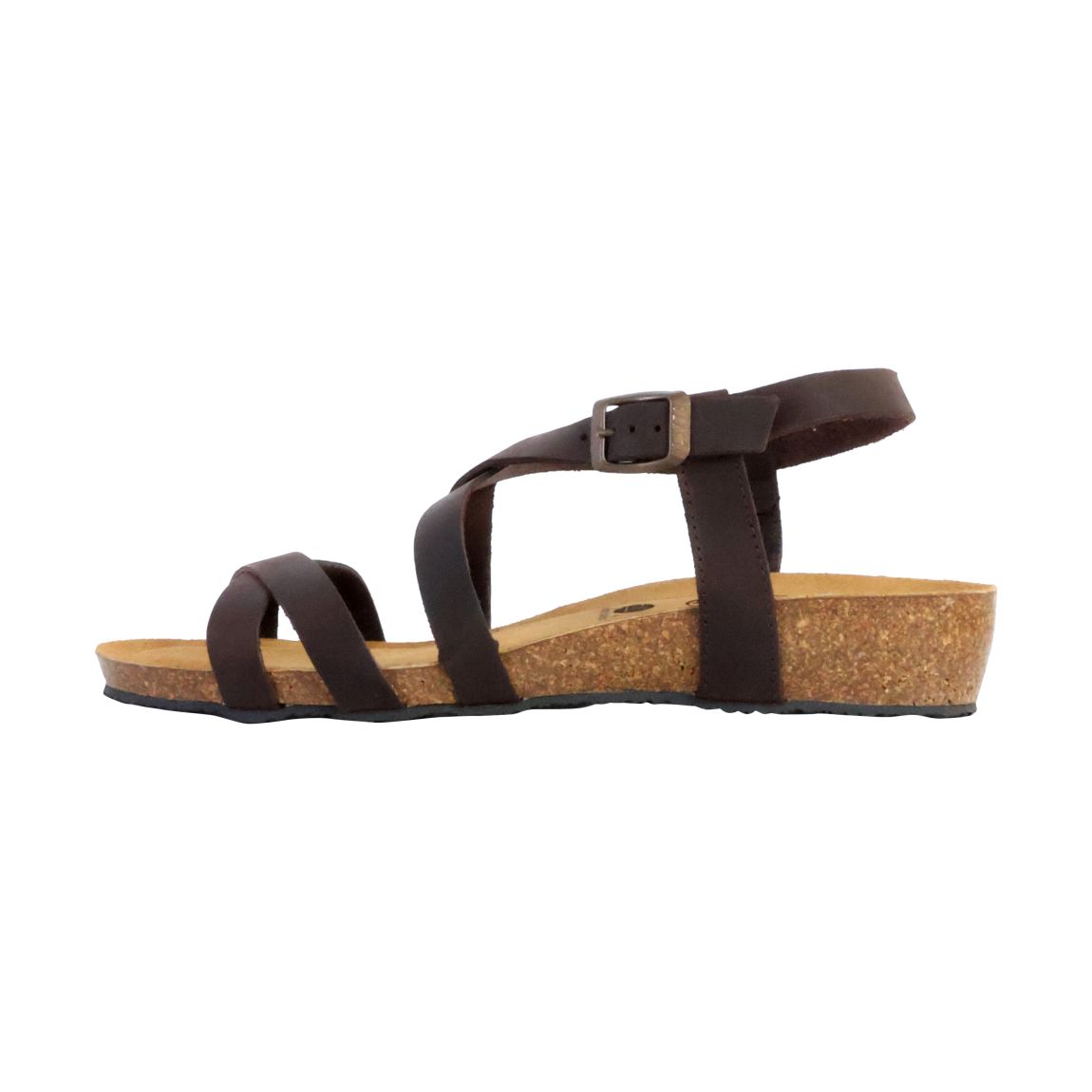 Sandale Plate Cuir Nemo Marron main product photo