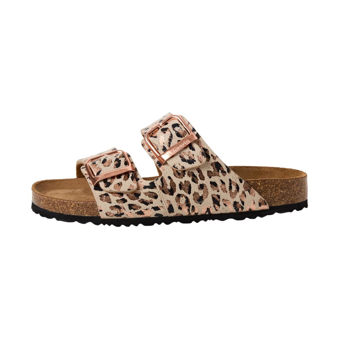 Mules à Enfiler Plate Beige-Leopard main product photo
