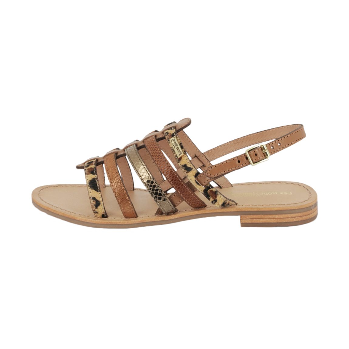 Sandales Cuir Par M.Belarbi Havagum Bronze-Leopard main product photo