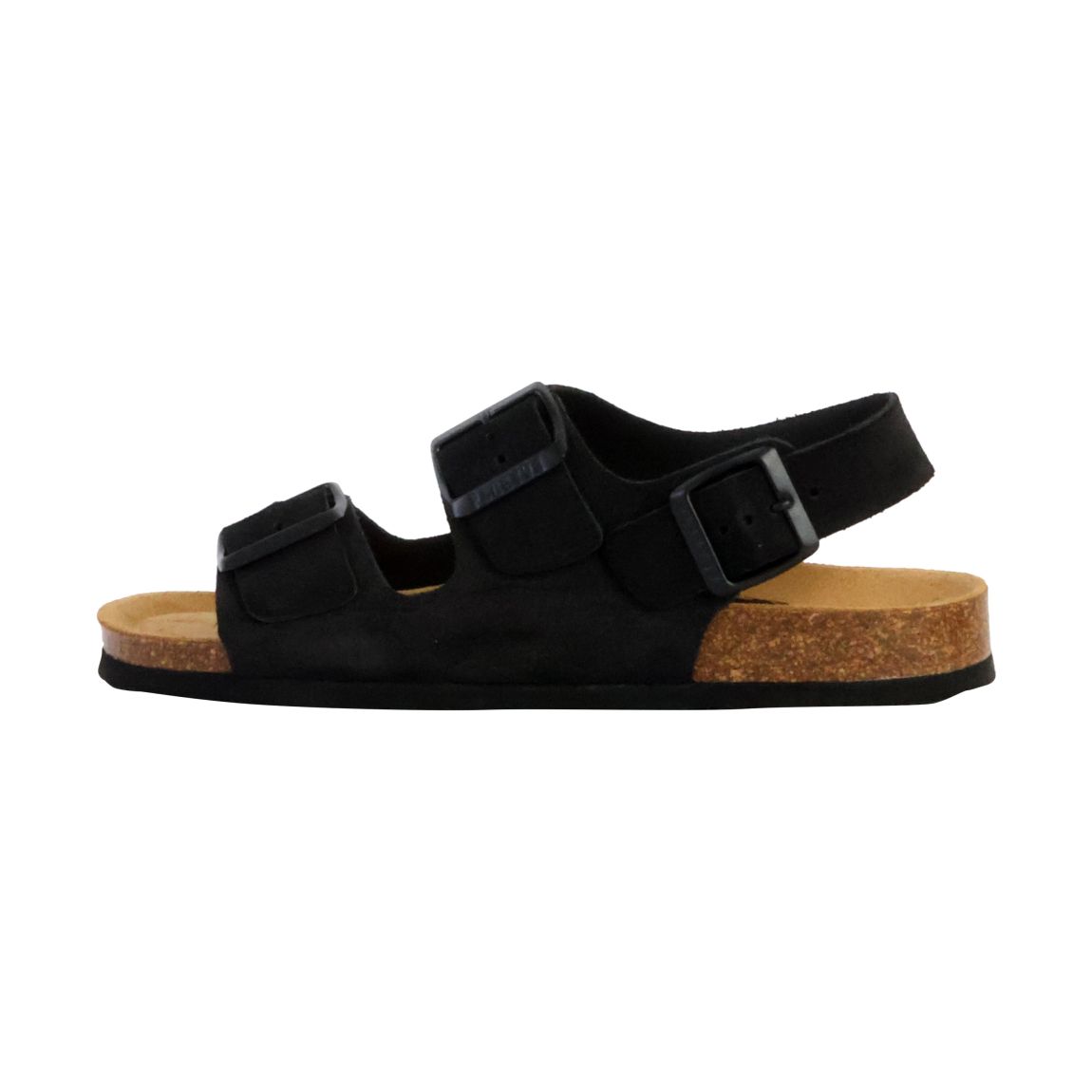 Mules Plate Cuir Baku Noir main product photo