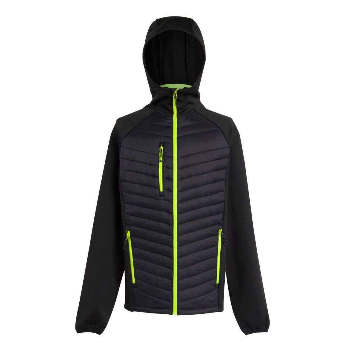 Veste Hybride NAVIGATE Noir / Vert Citron main product photo