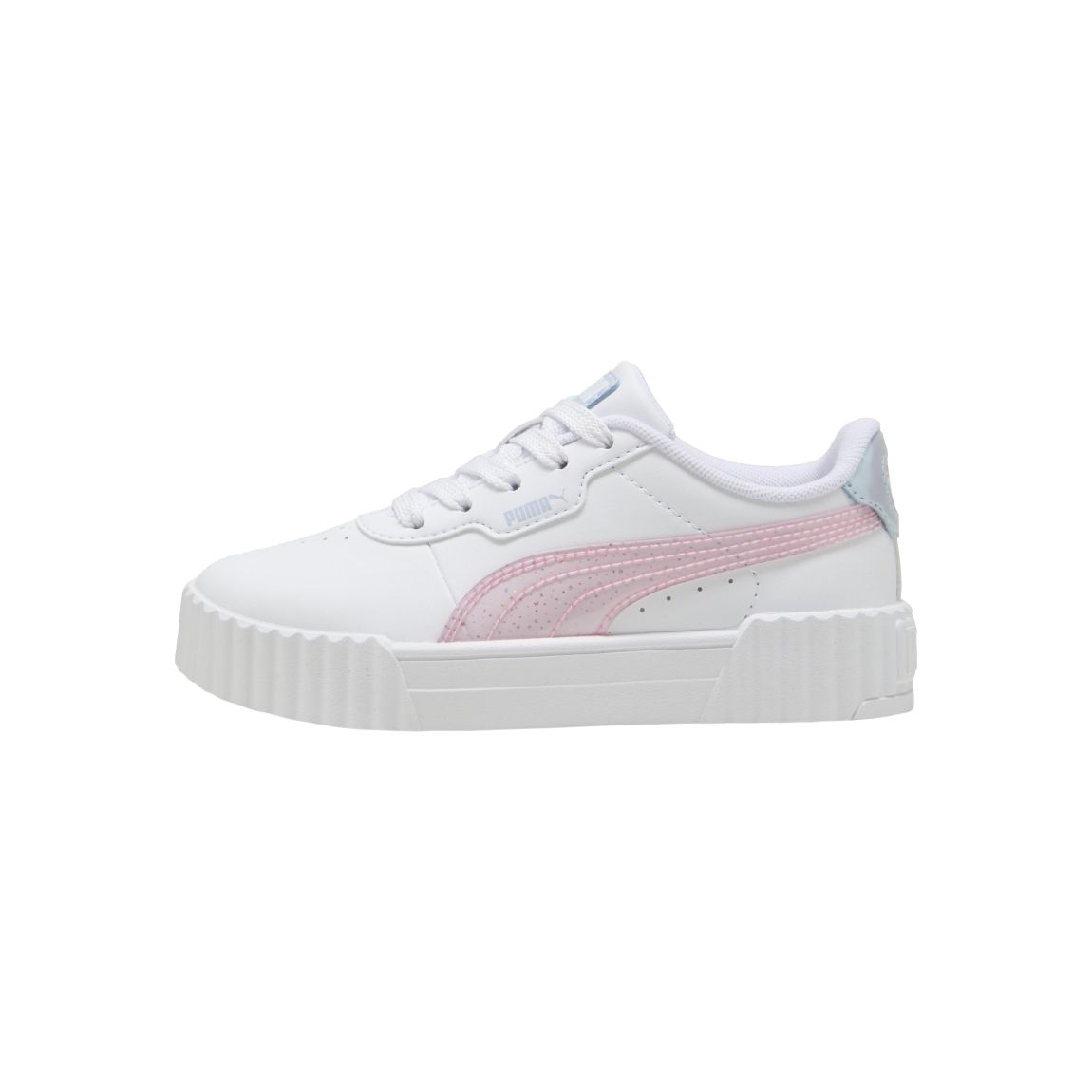 Basket Junior à Lacets Carina 3.0 Blurry Dreams Jr Blanc-Rose-Mauve main product photo