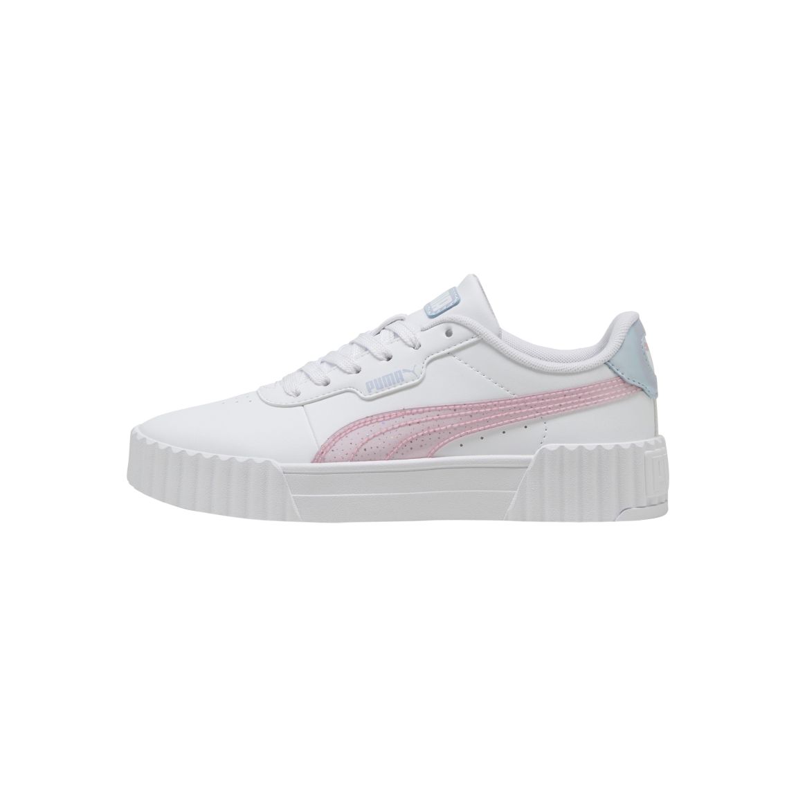 Basket Junior à Lacets Carina 3.0 Blurry Dreams Jr Blanc-Rose-Mauve main product photo