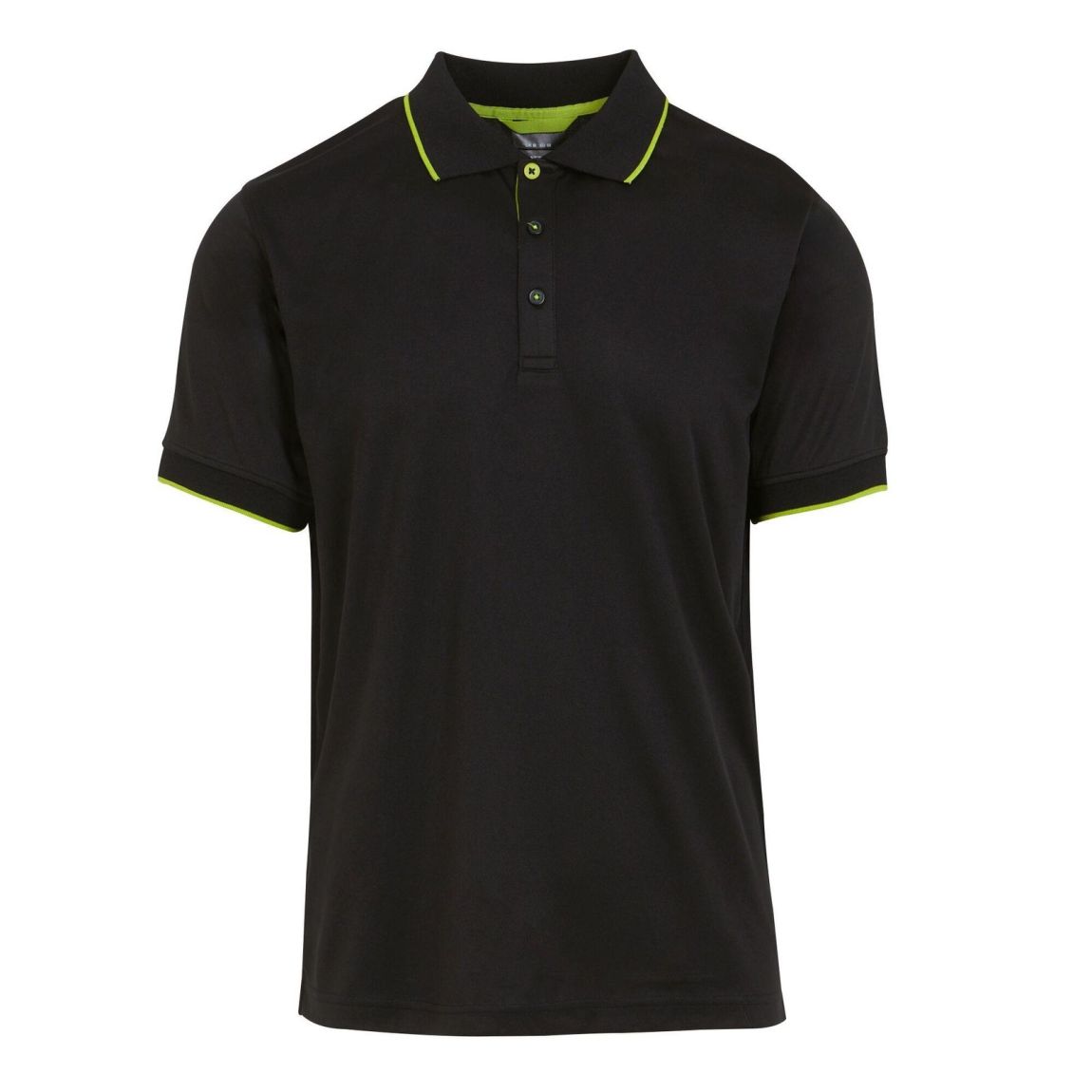 Polo NAVIGATE Noir / Vert Citron main product photo