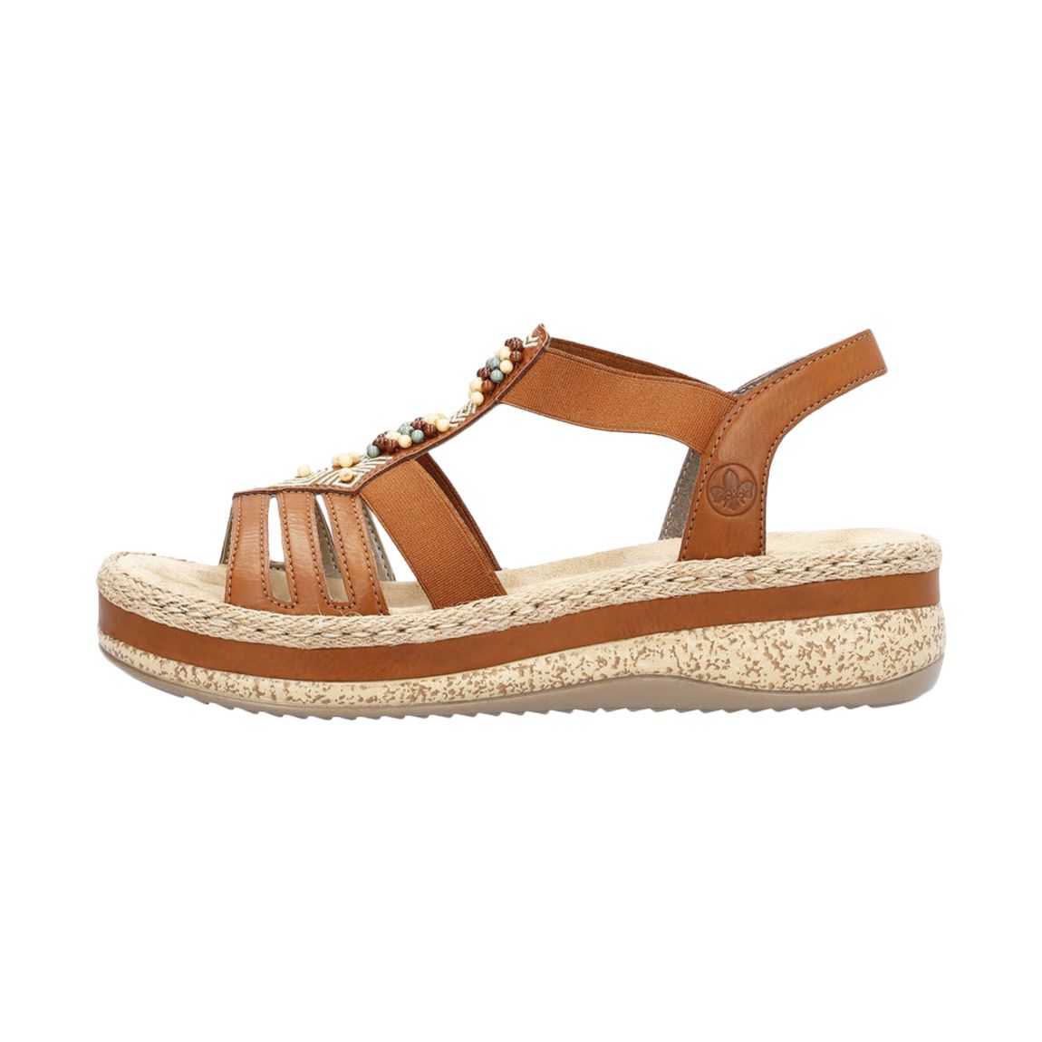 Sandales à Élastiques Dollaro Marron main product photo