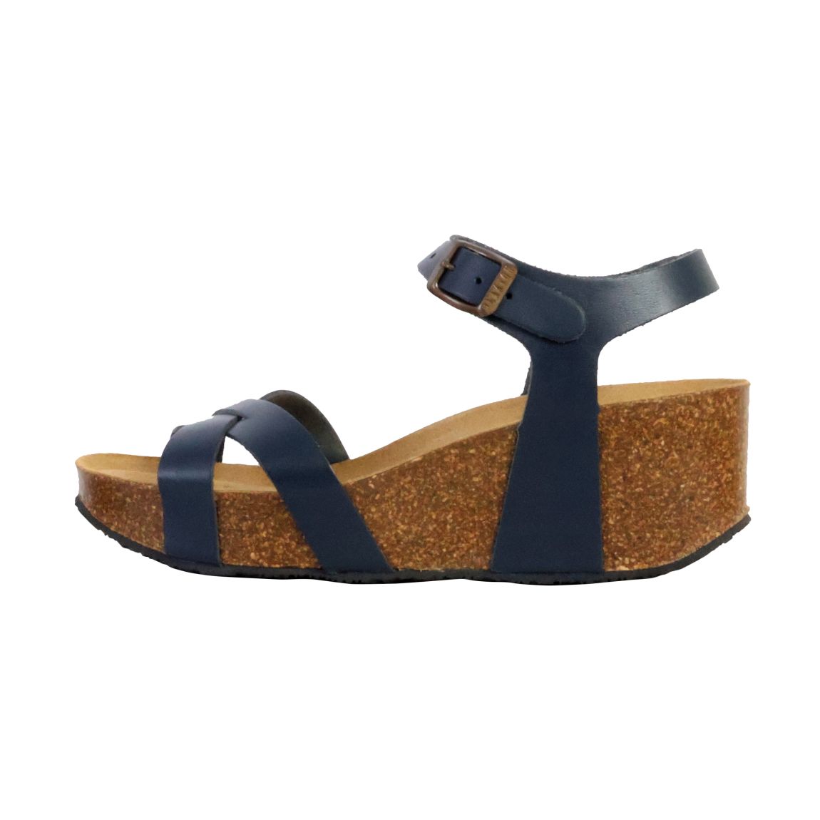 Sandales Compensées Cuir So Final Marine main product photo