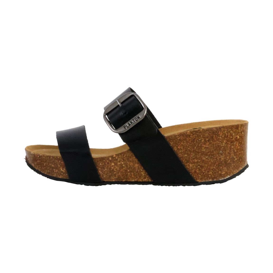 Mules Compensée Cuir So Rock Noir main product photo