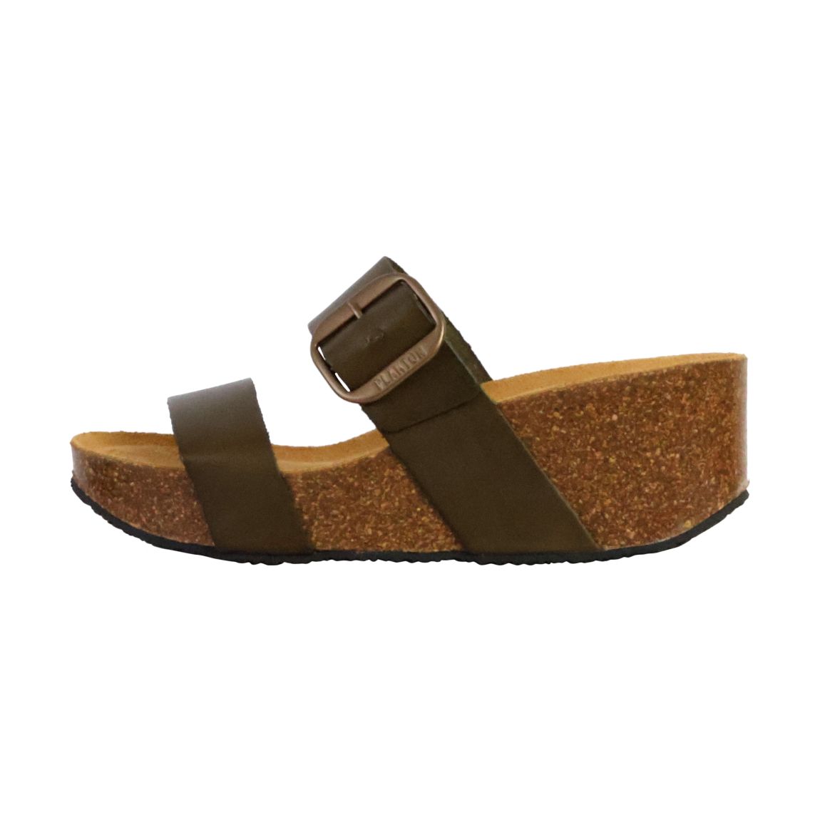 Mules Compensée Cuir So Rock Militaire main product photo
