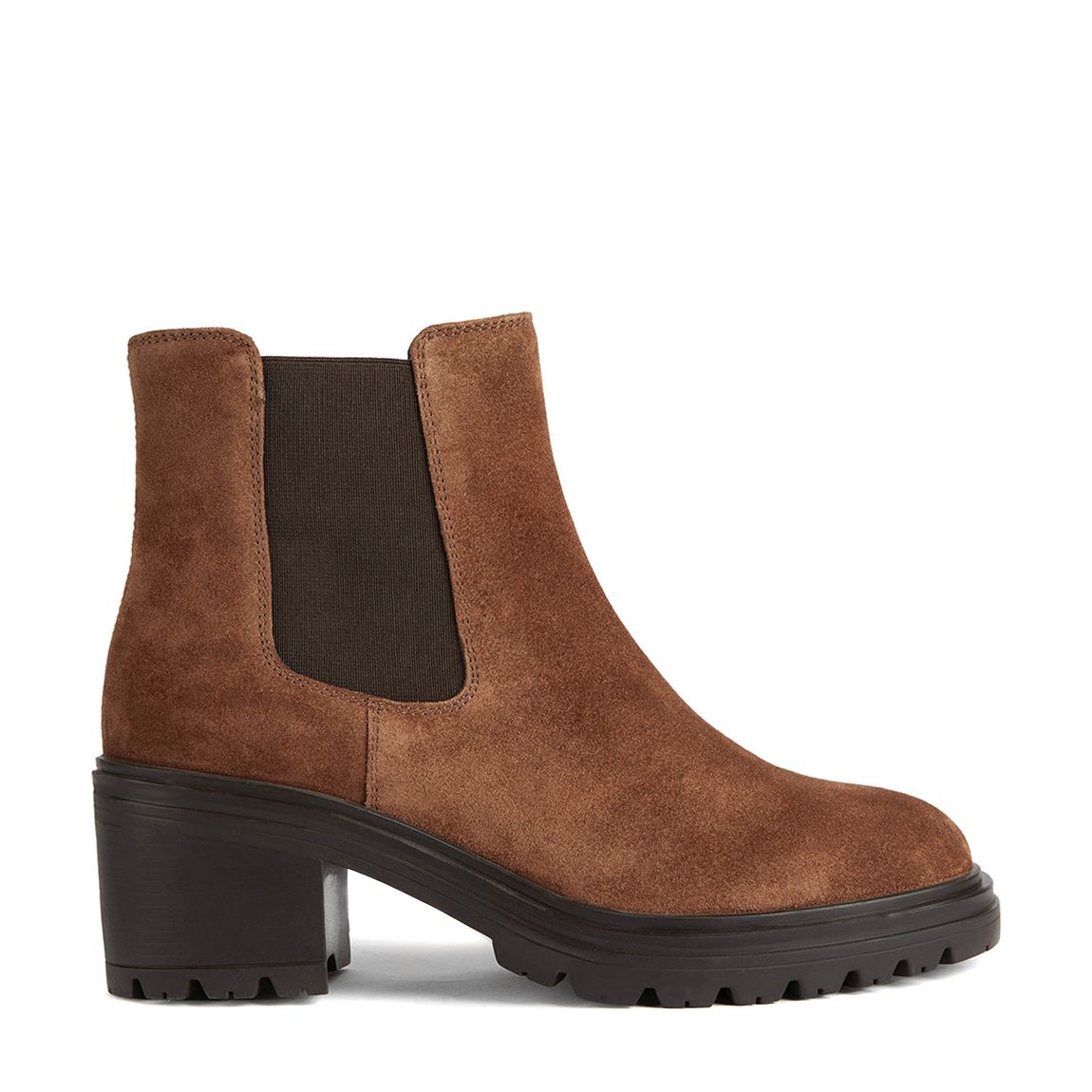 Brown D Damiana Leather Heeled Boot main product photo