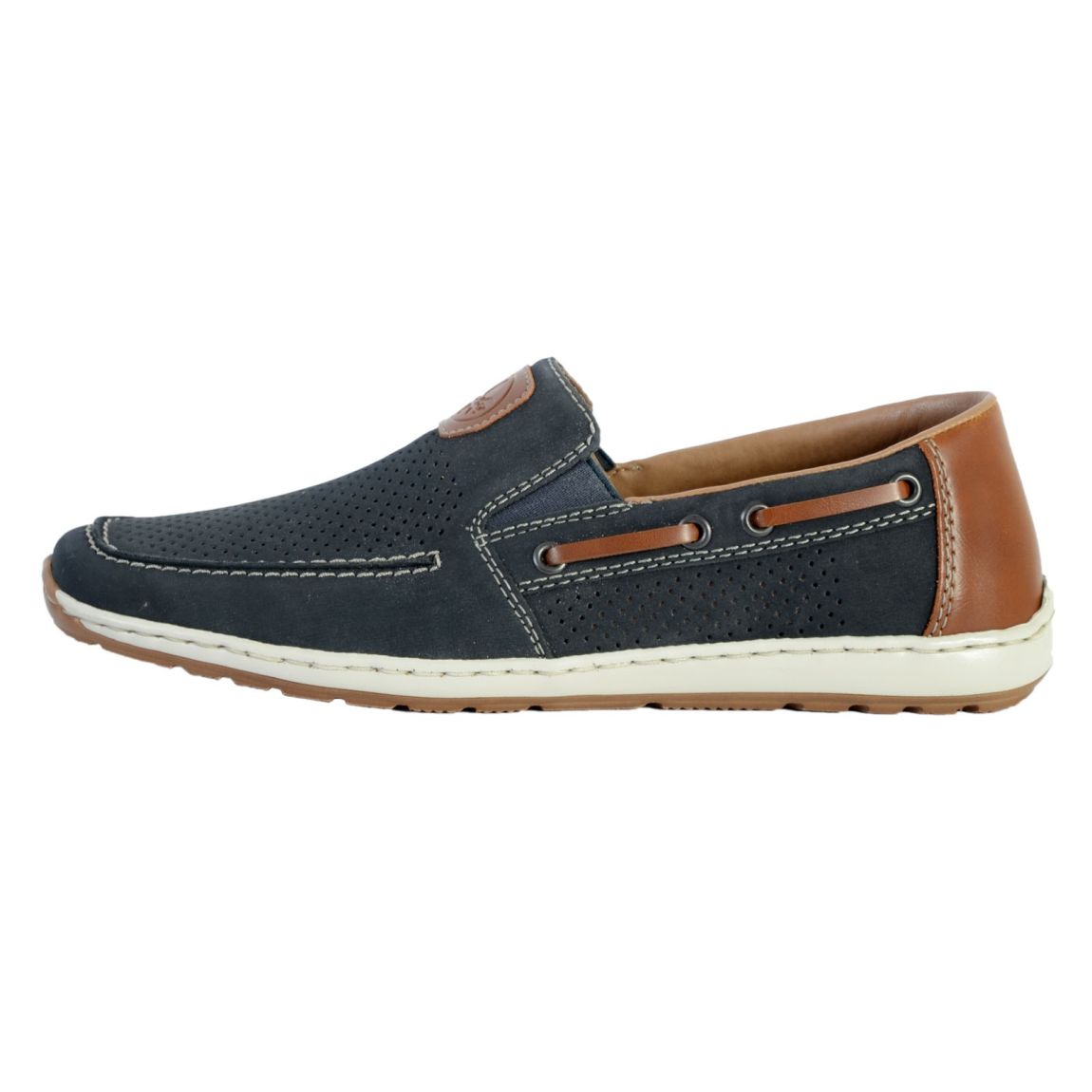 Mocassin Cuir Morelia Bleu V2 main product photo