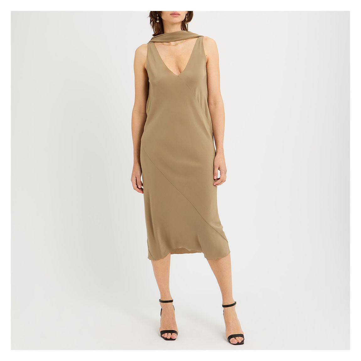 Robe En Soie Beige main product photo