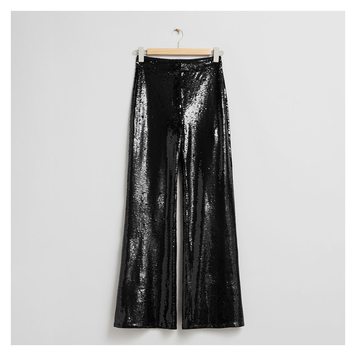 Pantalon Disco À Paillettes Noir main product photo