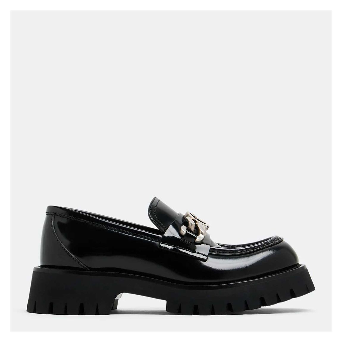 Mocassins Noirs À Semelle À Crampons En G Pour Femmes main product photo