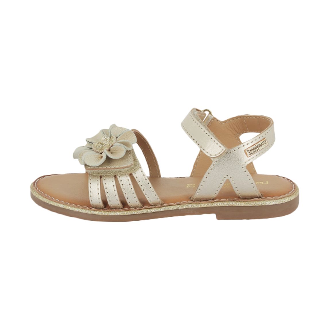Sandales Cuir Enfant Par Belarbi Ilari Or main product photo