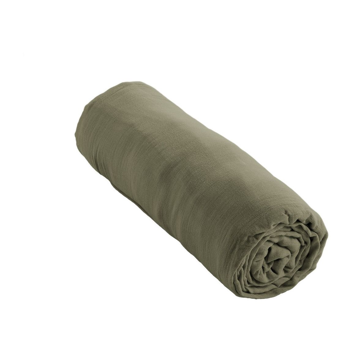 Drap Housse 100% Gaze De Coton Vert|Bambou main product photo