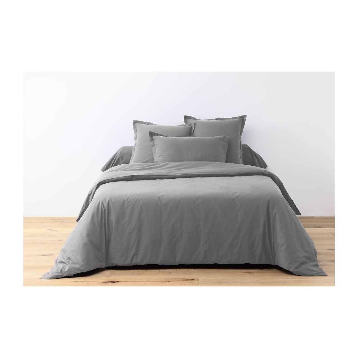 Taie D'Oreiller 100% Coton Anthracite main product photo