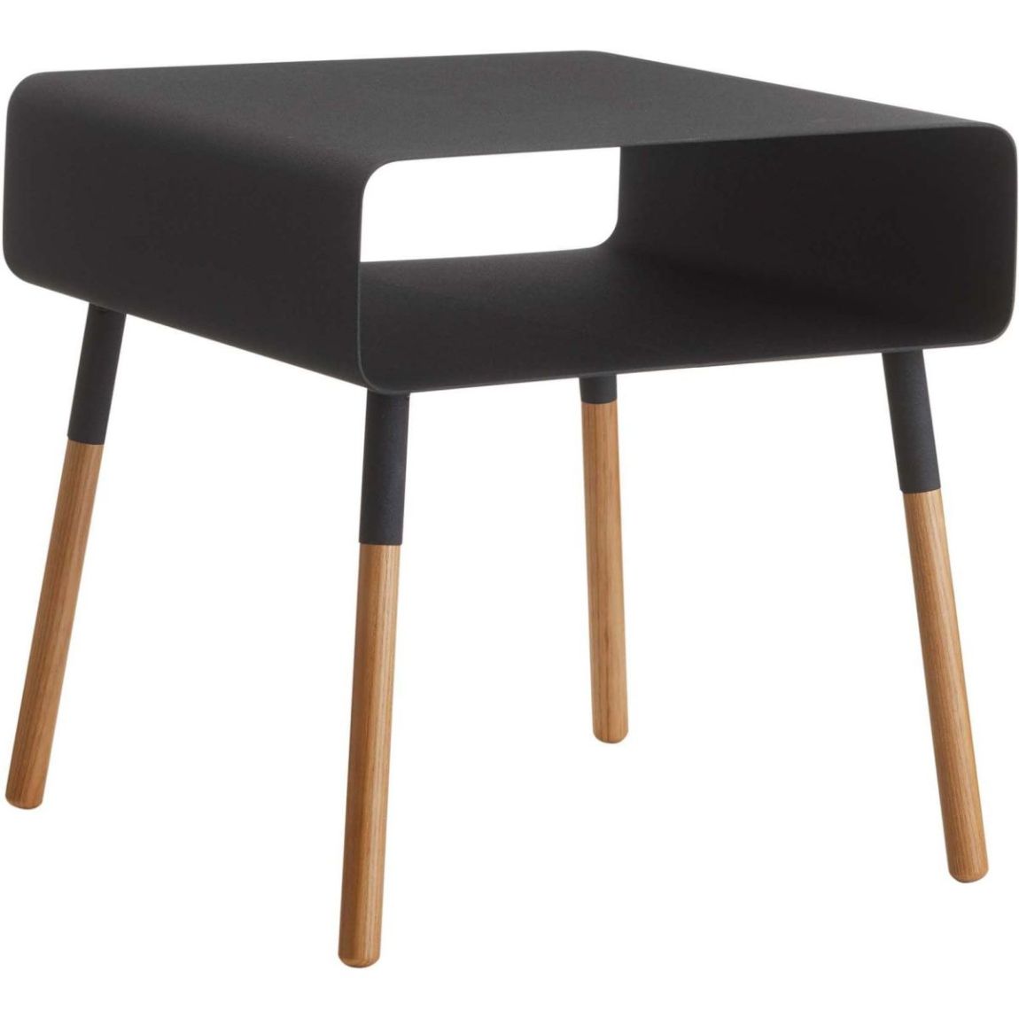 Table de chevet moderne en métal et bois main product photo