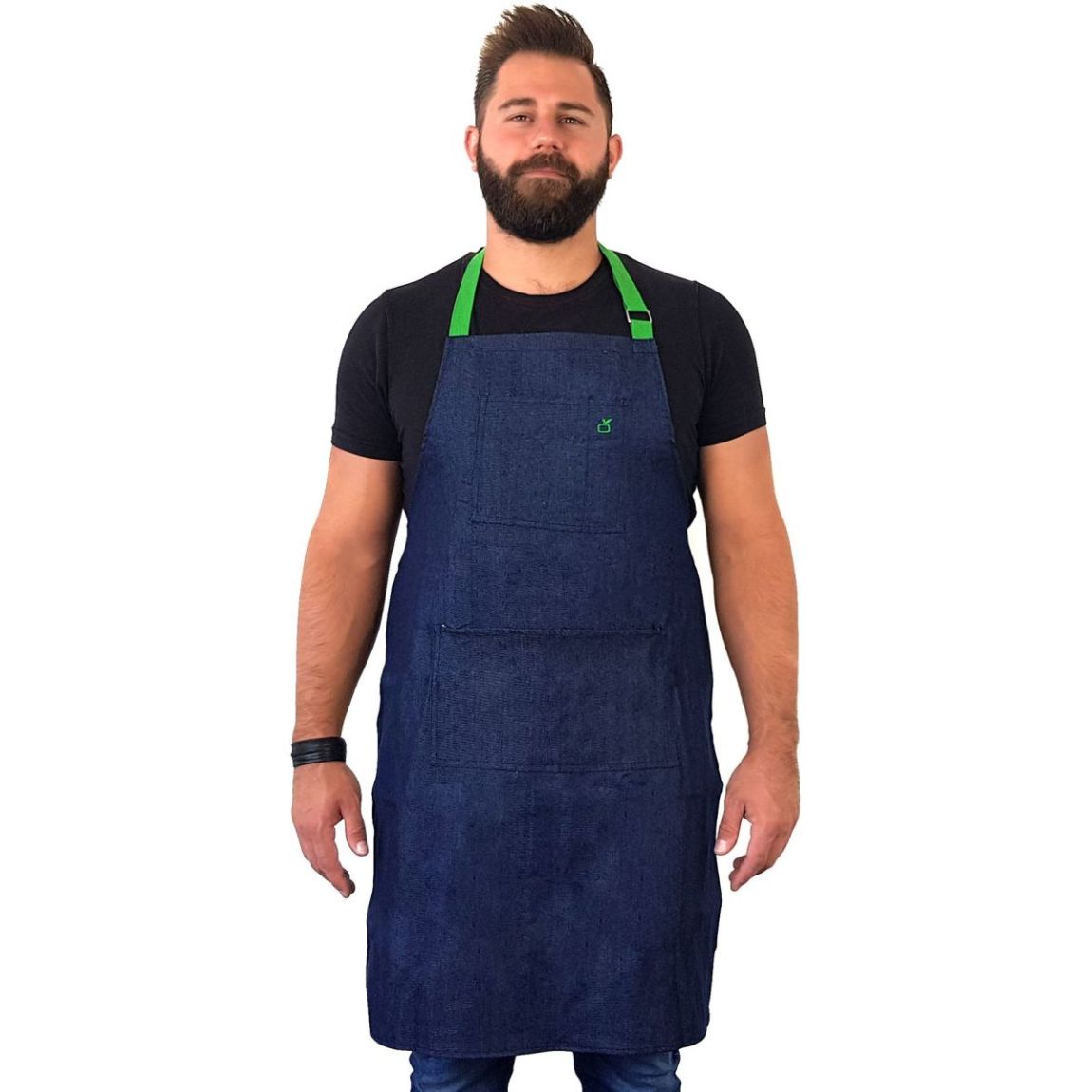 Tablier de cuisine unisexe en jean main product photo
