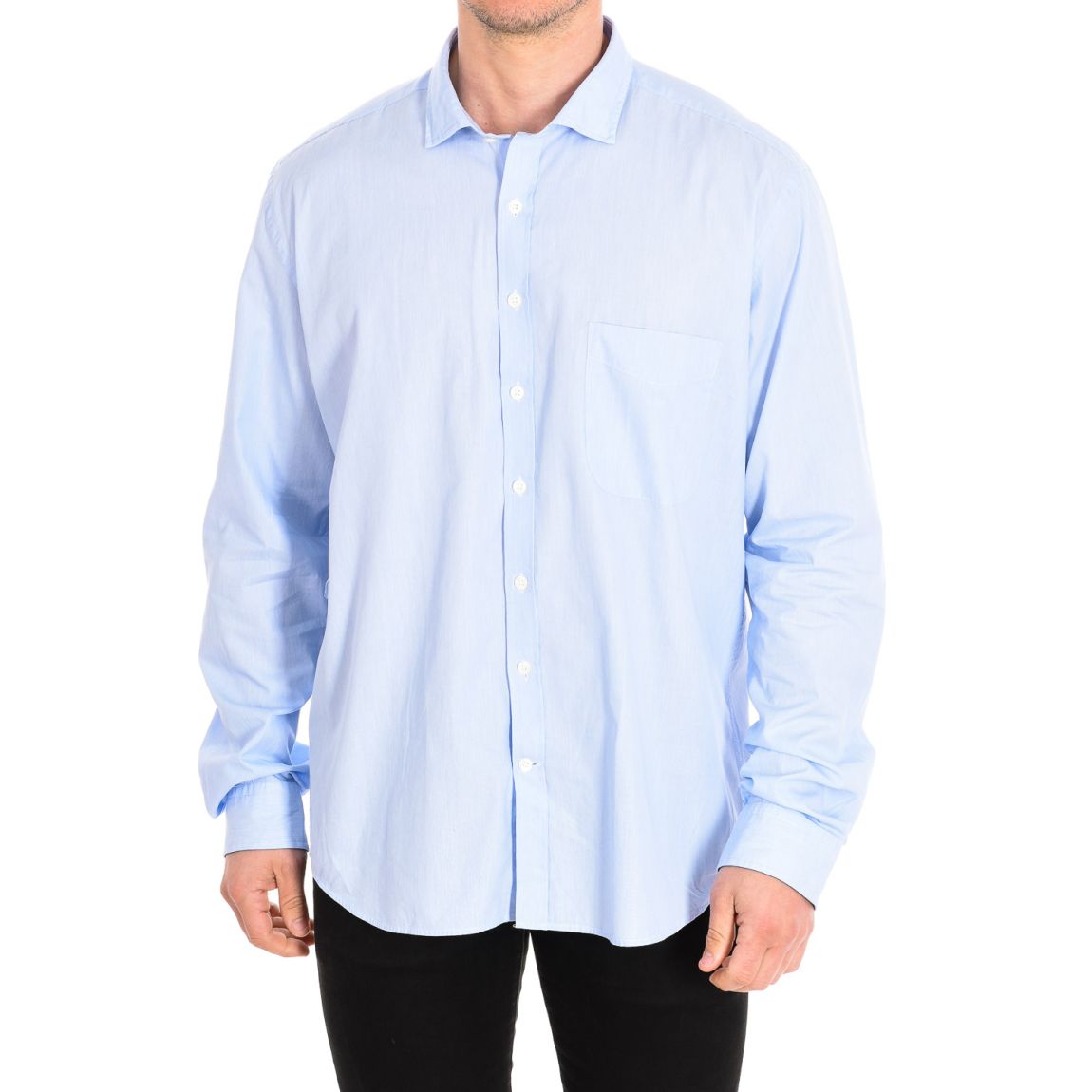 Chemise slim manches longues col revers MILLERAIES3 homme main product photo