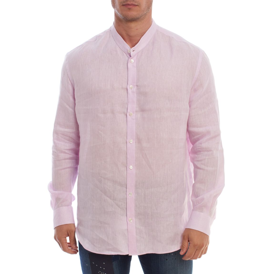 Chemise homme en lin à manches longues 51SMGL main product photo