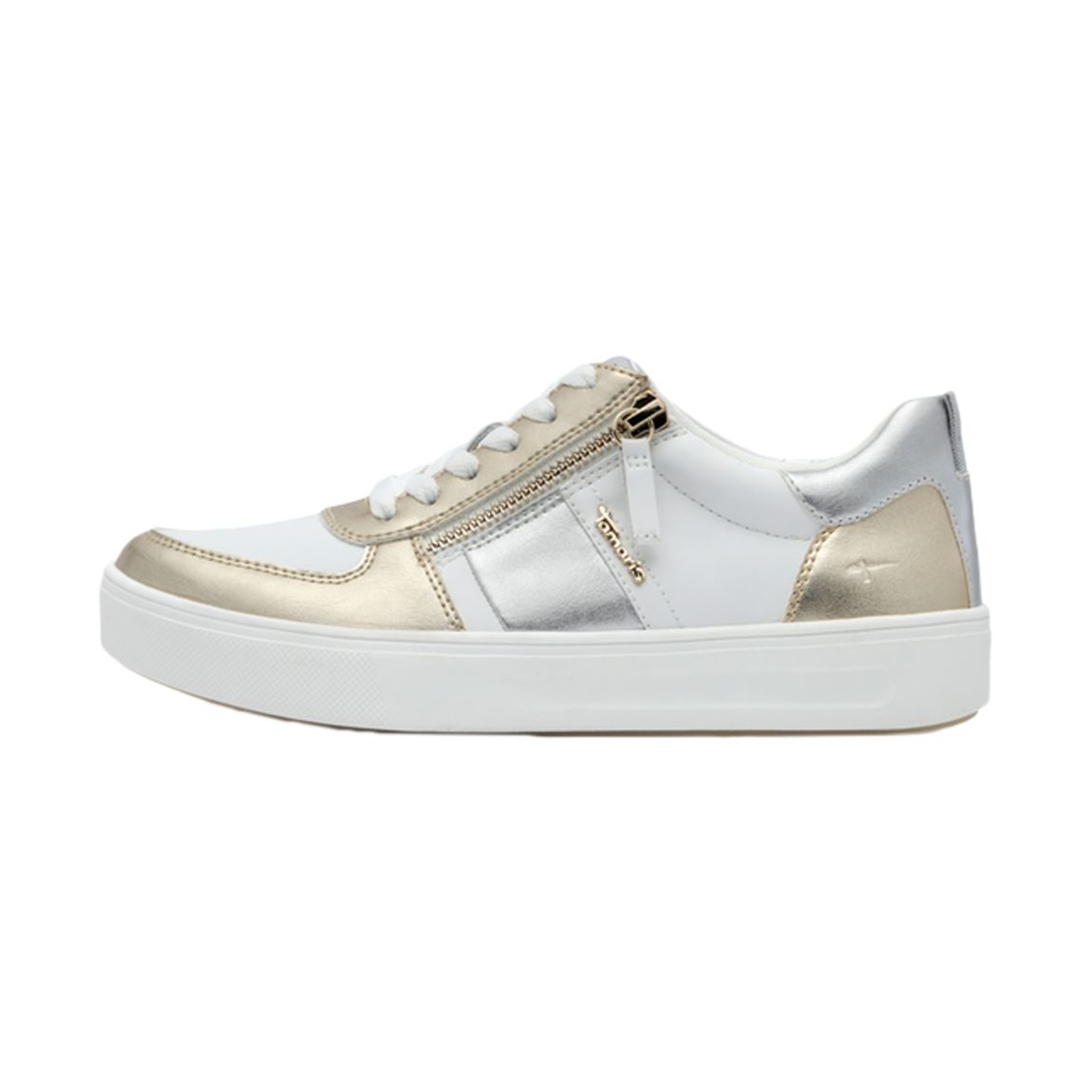Basket Basse Cuir Or/Argent main product photo