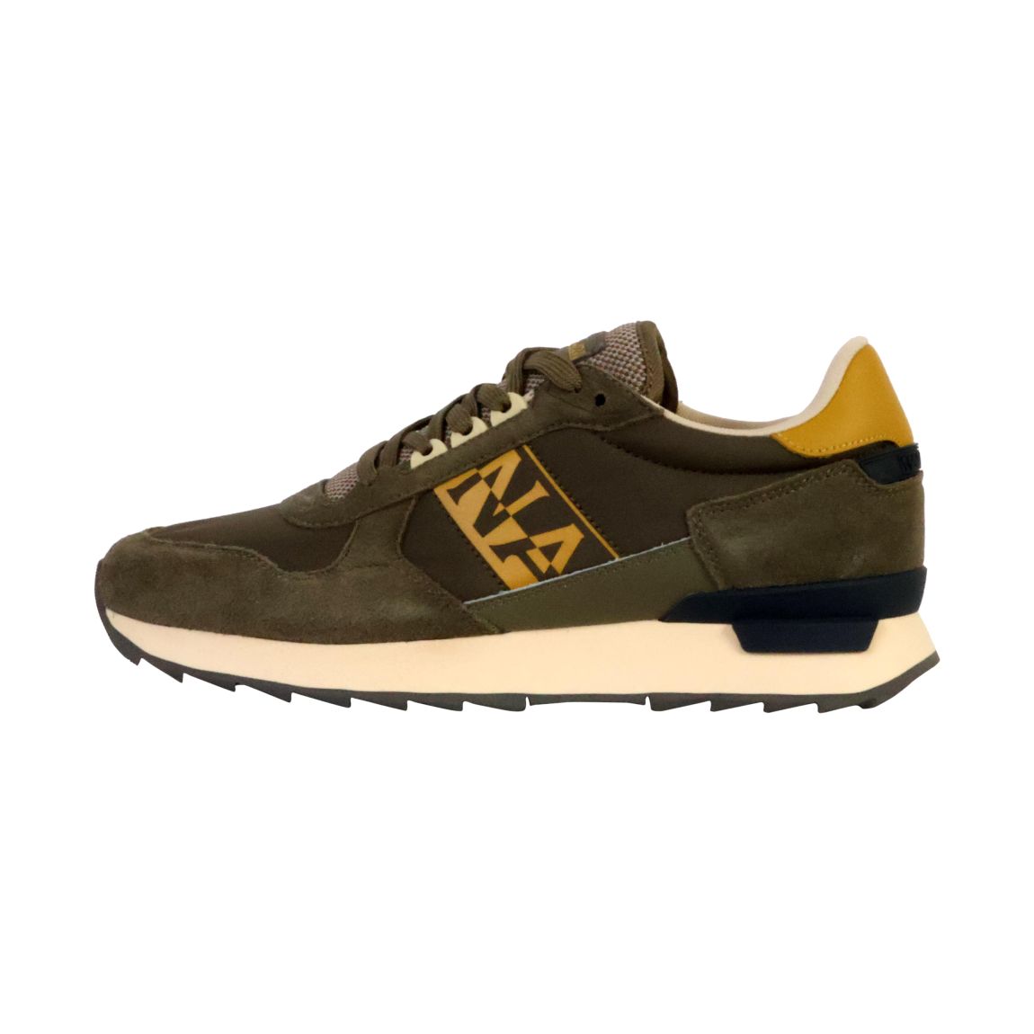 Basket Basse Cuir Olive Sombre main product photo