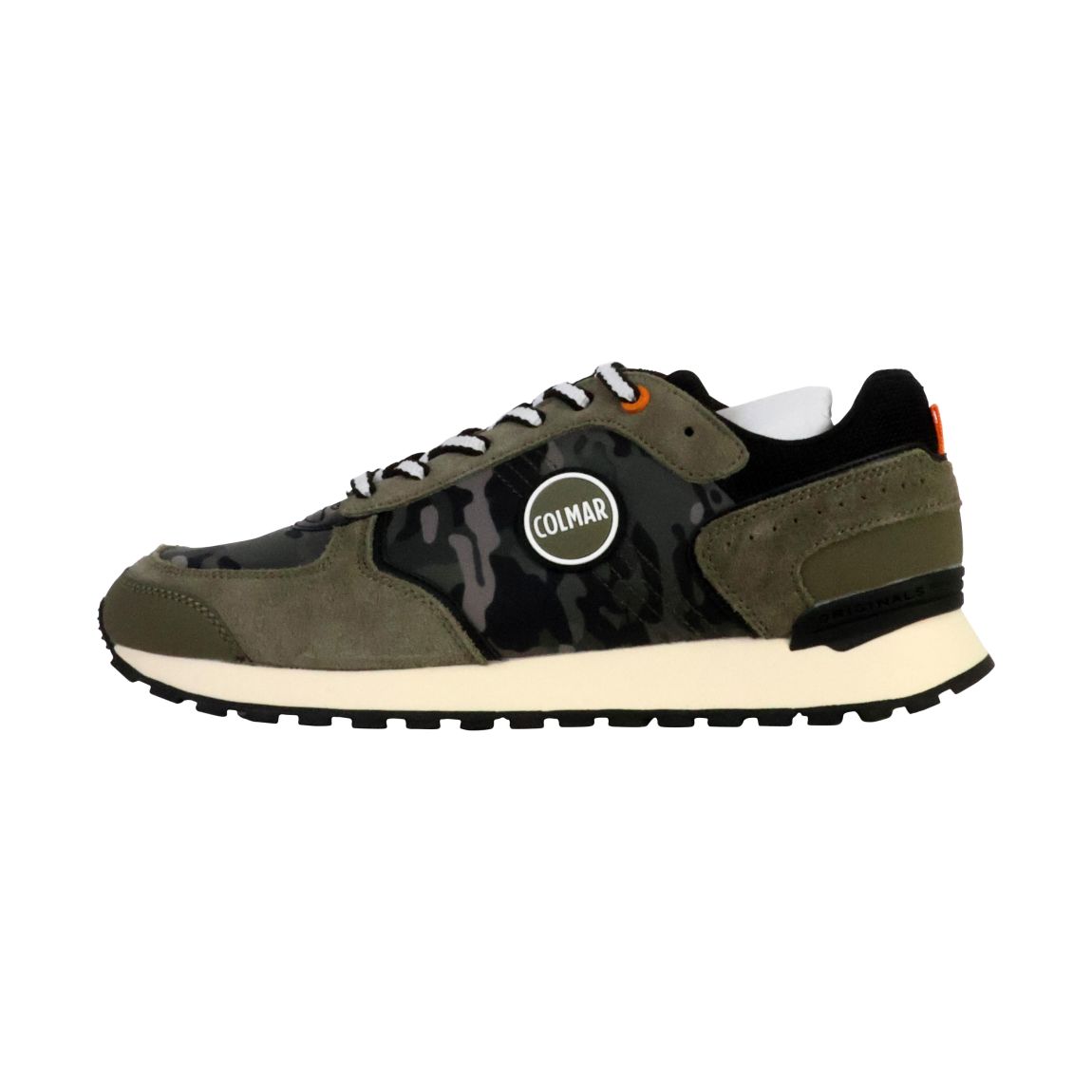 Basket Cuir Travis Camu Veert Militaire-Noir-Orange main product photo